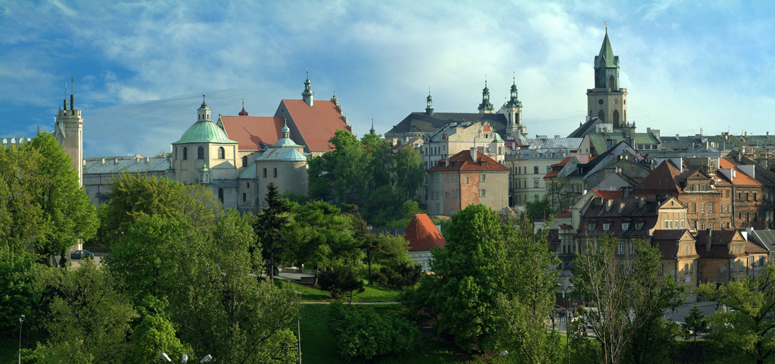 Lublin - panorama Starego Miasta ze wzgórza Czwartek